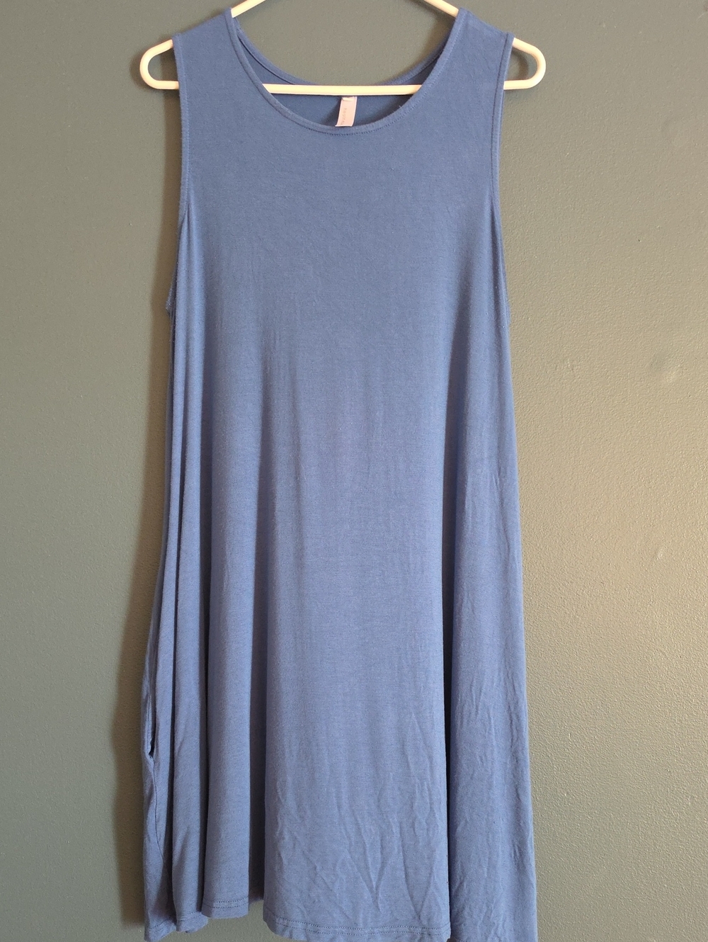 Sleeveless Midi Swing Dress in Periwinkle